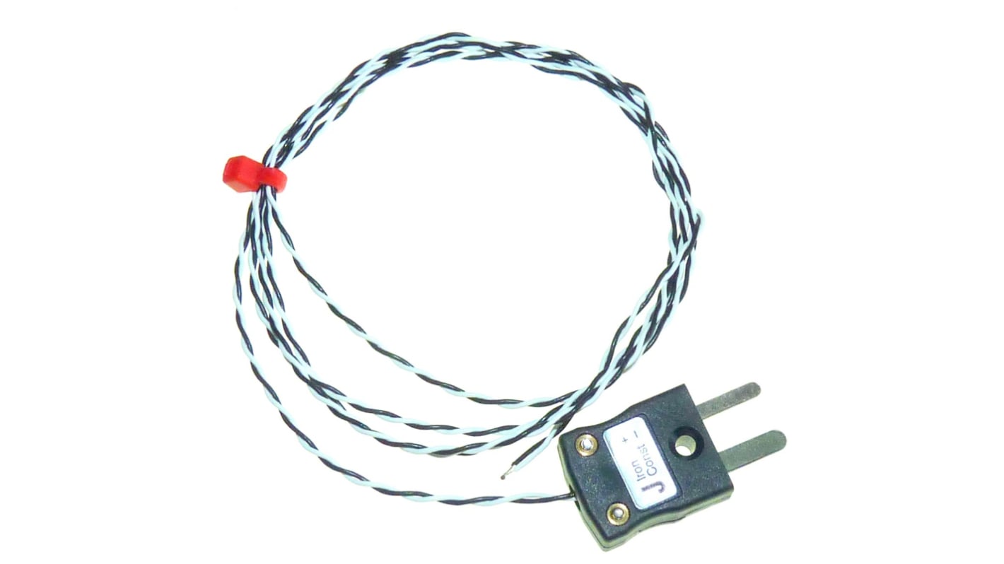 RS PRO Type J Exposed Junction Thermocouple 3m Length, 1/0.3mm Diameter → +250°C