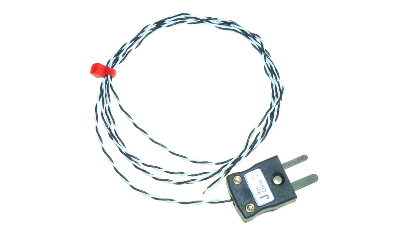 RS PRO Type J Exposed Junction Thermocouple 5m Length, 1/0.3mm Diameter → +250°C