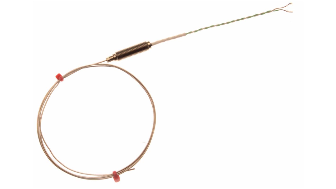 RS PRO Type K Mineral Insulated Thermocouple 150mm Length, 2mm Diameter → +1100°C