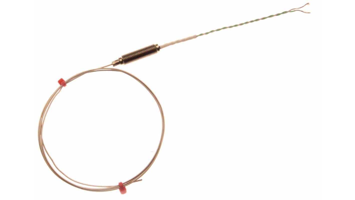 RS PRO Type K Mineral Insulated Thermocouple 250mm Length, 2mm Diameter → +1100°C