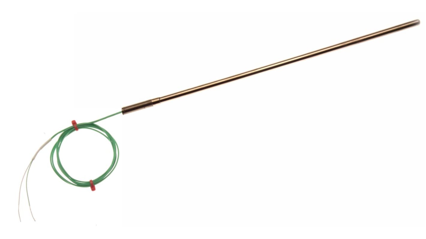 RS PRO Type K Mineral Insulated Thermocouple 150mm Length, 2mm Diameter → +1100°C