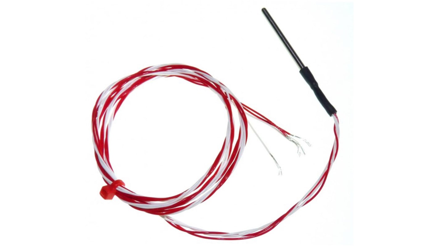 RS PRO PT1000温度传感器 RTD温度传感器, 探头Φ4mmx125mm, -50°C∼+200°C