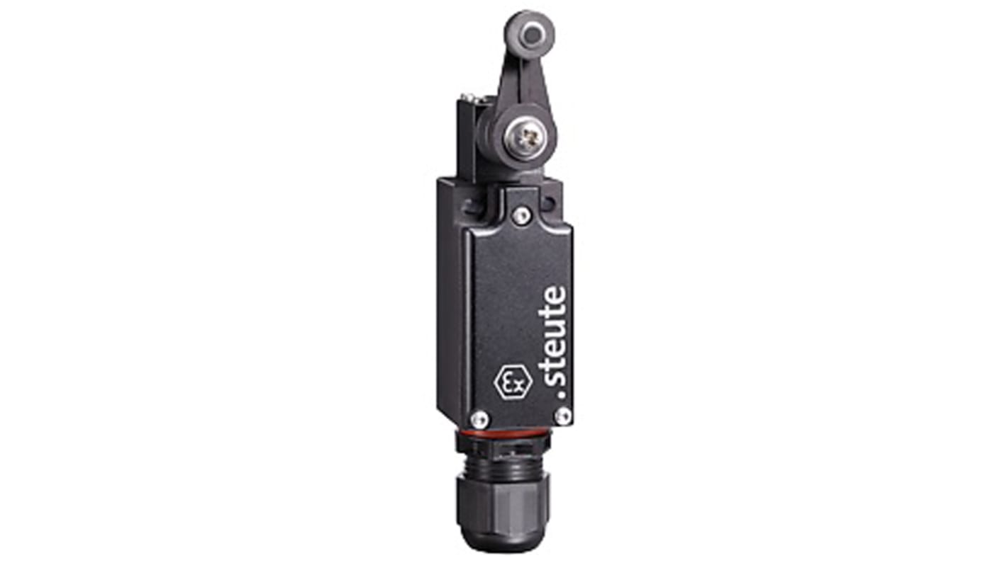 Steute 杠杆式行程开关, 最大交流500V, 最大4A, IP66、 IP67， IP69, 电缆接口, 常开/常闭, Ex 97系列