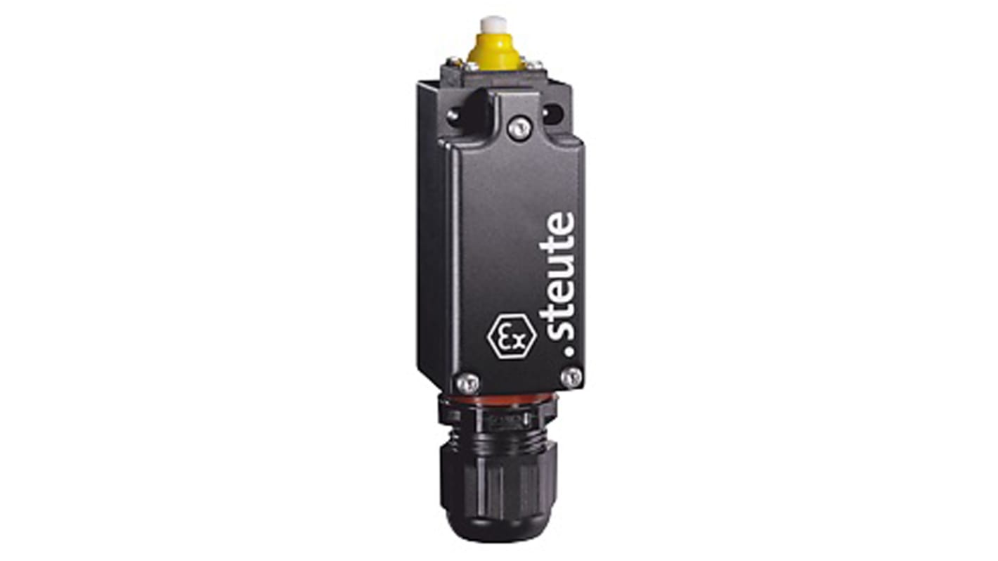 Steute 柱塞式行程开关, 最大交流400V, 最大4A, IP66、 IP67， IP69, 电缆接口, 2常闭, Ex 97系列