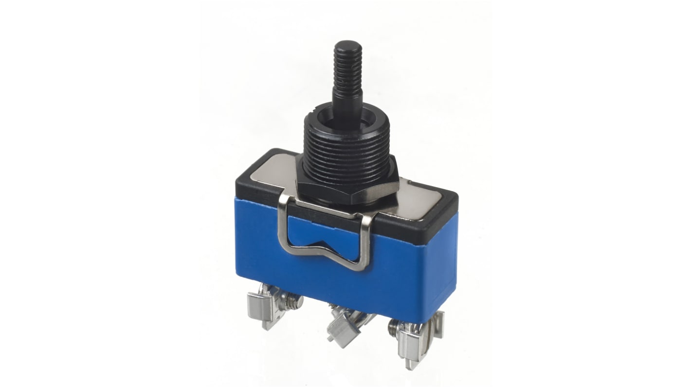APEM Toggle Switch, Panel Mount, On-Off-On, SPDT, Screw Terminal, 400V ac
