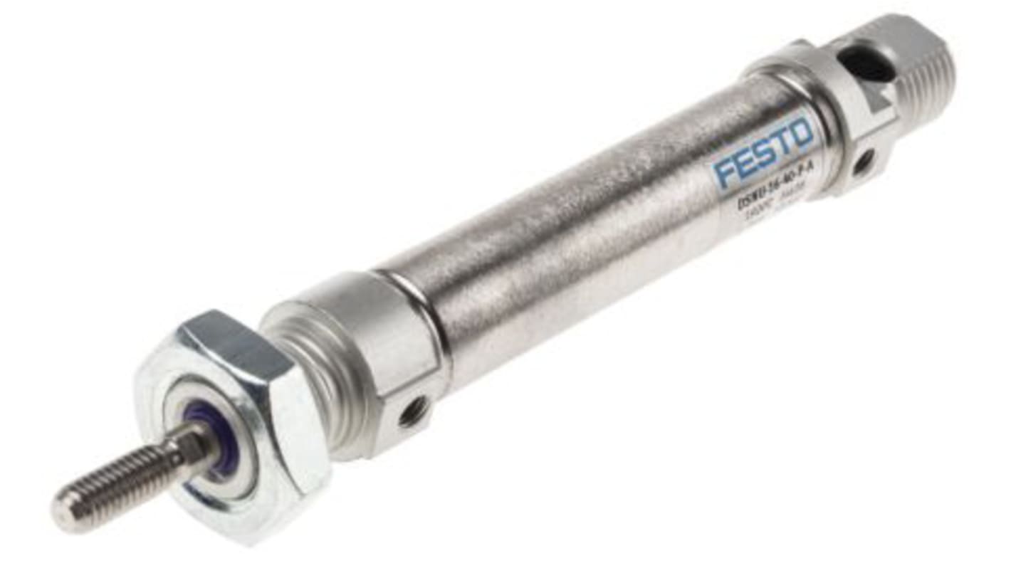 Festo Pneumatic Cylinder - 1908269, 16mm Bore, 30mm Stroke, DSNU Series, Double Acting