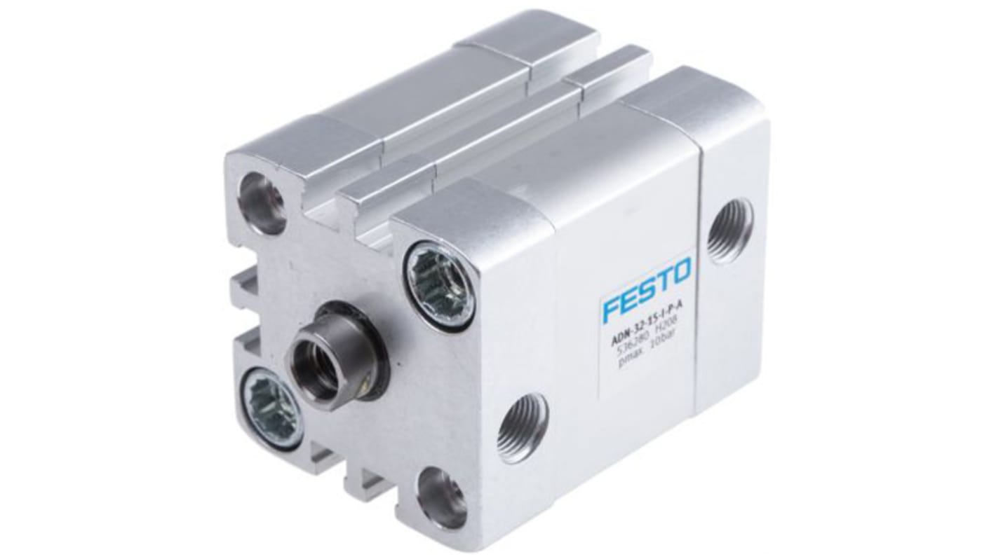 Festo Pneumatic Cylinder - 536321, 50mm Bore, 10mm Stroke, ADN Series, Double Acting