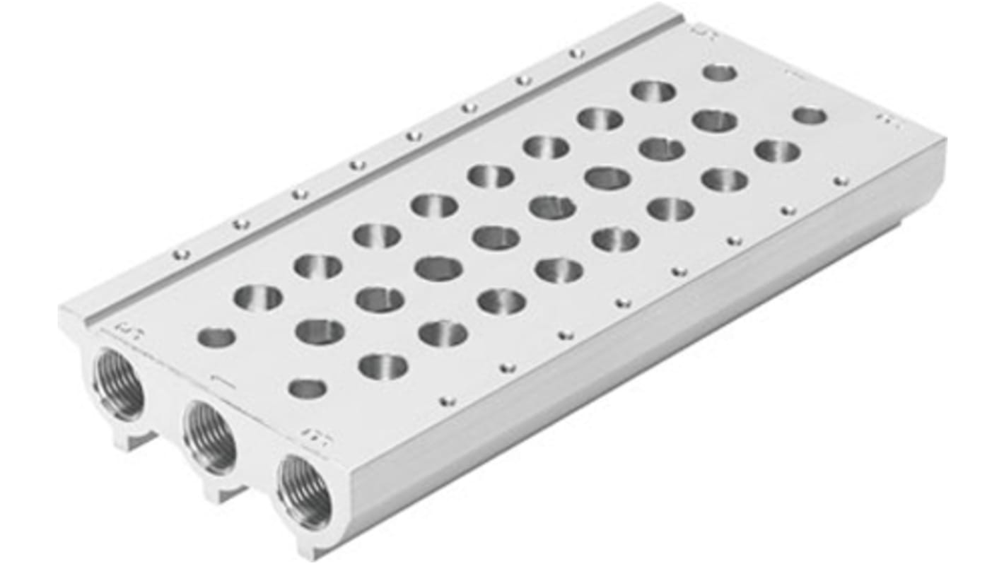 Festo Serie VABM, Aluminium-Legierung Ventil-Verteilerplatte, 2-Stationen, Anschluss G1/8