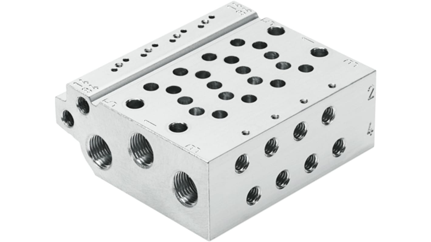 Festo VABM series 2 station G 1/8 Manifold Base for use with VUVG-B Series Sub-Base Valves