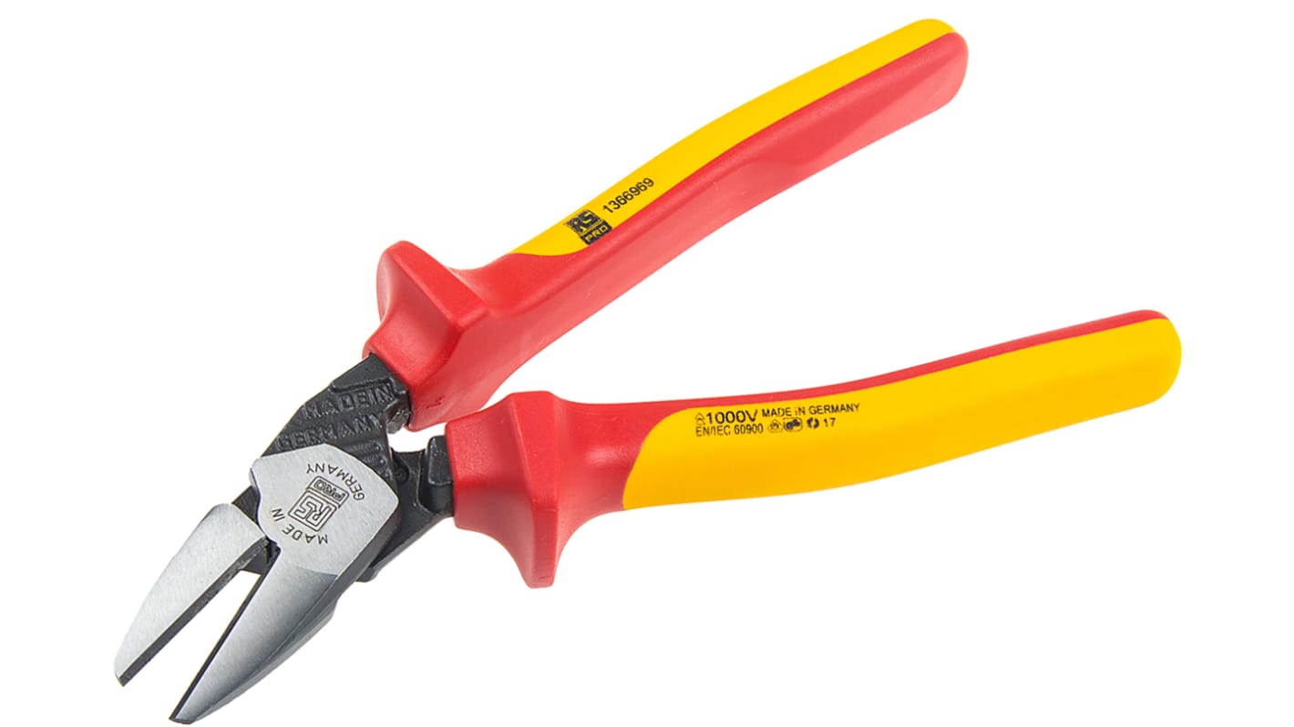 RS PRO VDE Seitenschneider 180 mm, Schneidleistung 3.8mm