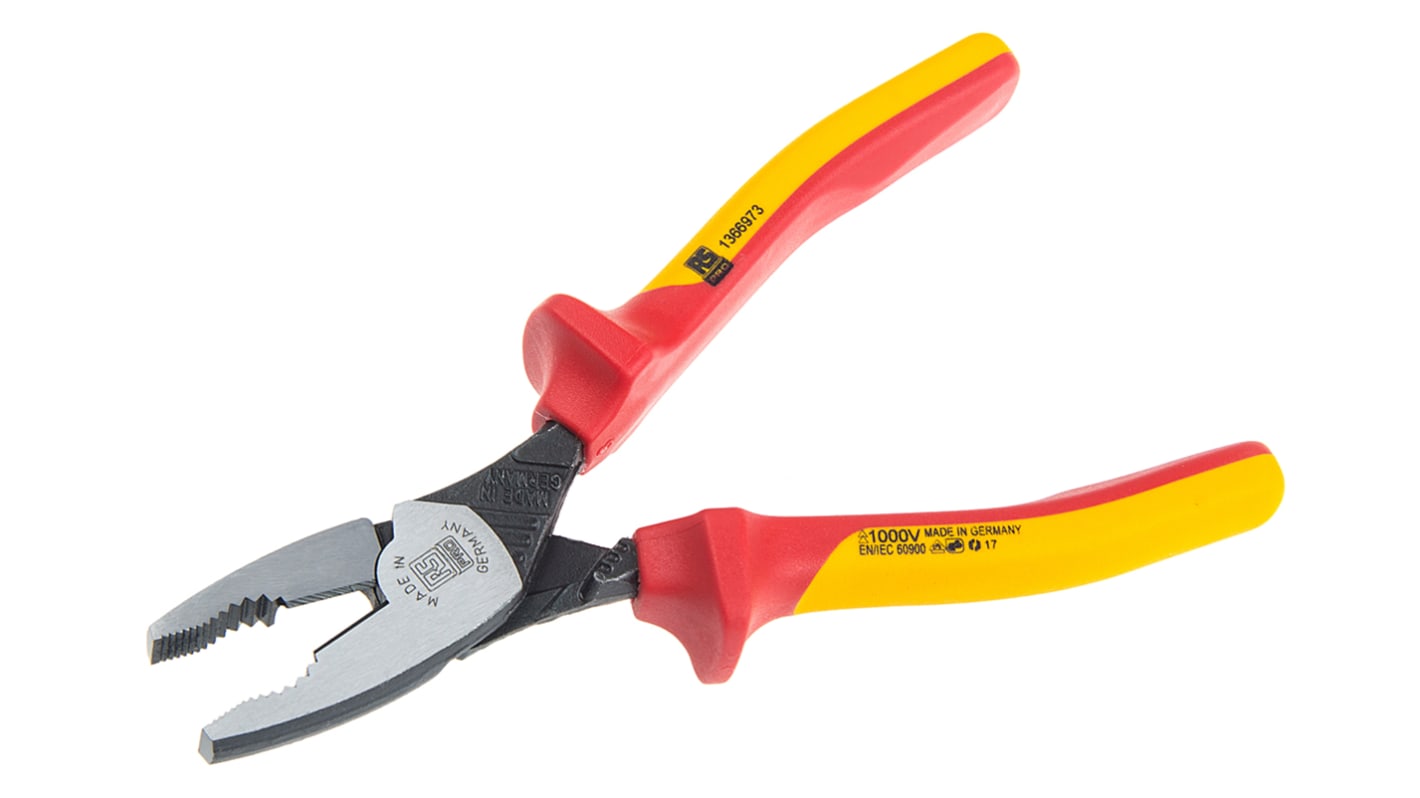 RS PRO Pliers, 180 mm Overall, Straight Tip