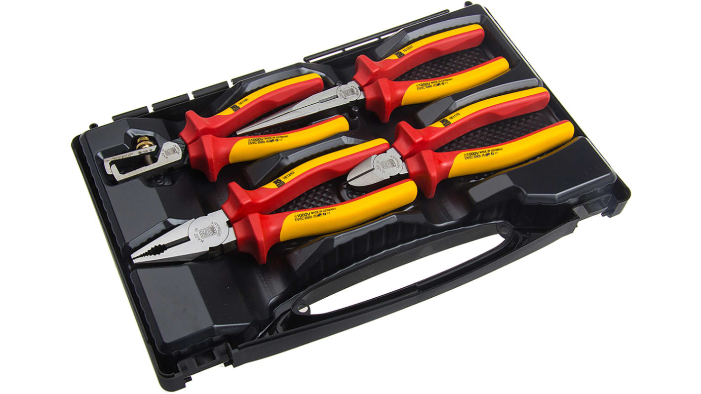 RS PRO 4-Piece Plier Set, 311 mm Overall