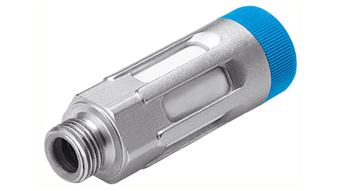 Festo GRU Aluminium 10bar Pneumatic Silencer, Threaded, G 1/4 Male