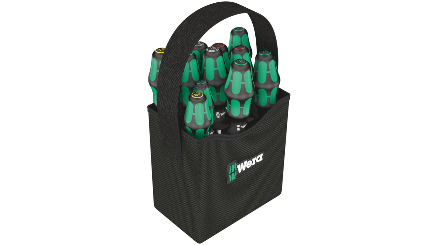 Set di cacciaviti Wera 2go, 11 pezzi Phillips; Pozidriv; a taglio; Torx