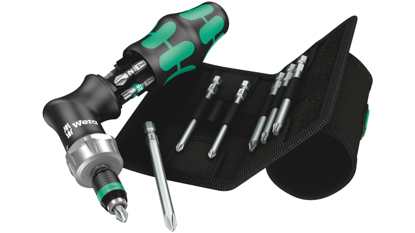 Wera 1/4 in Hexagon Phillips, Pozidriv, Torx Ratchet Screwdriver