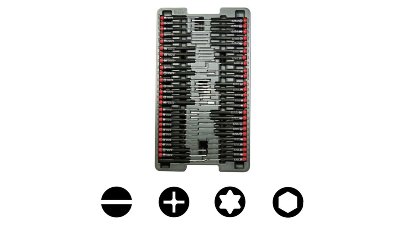 Wiha Tools Standard-Schraubendrehersatz, 51-teilig Sechskant, PHILLIPS®, Schlitz, TORX®