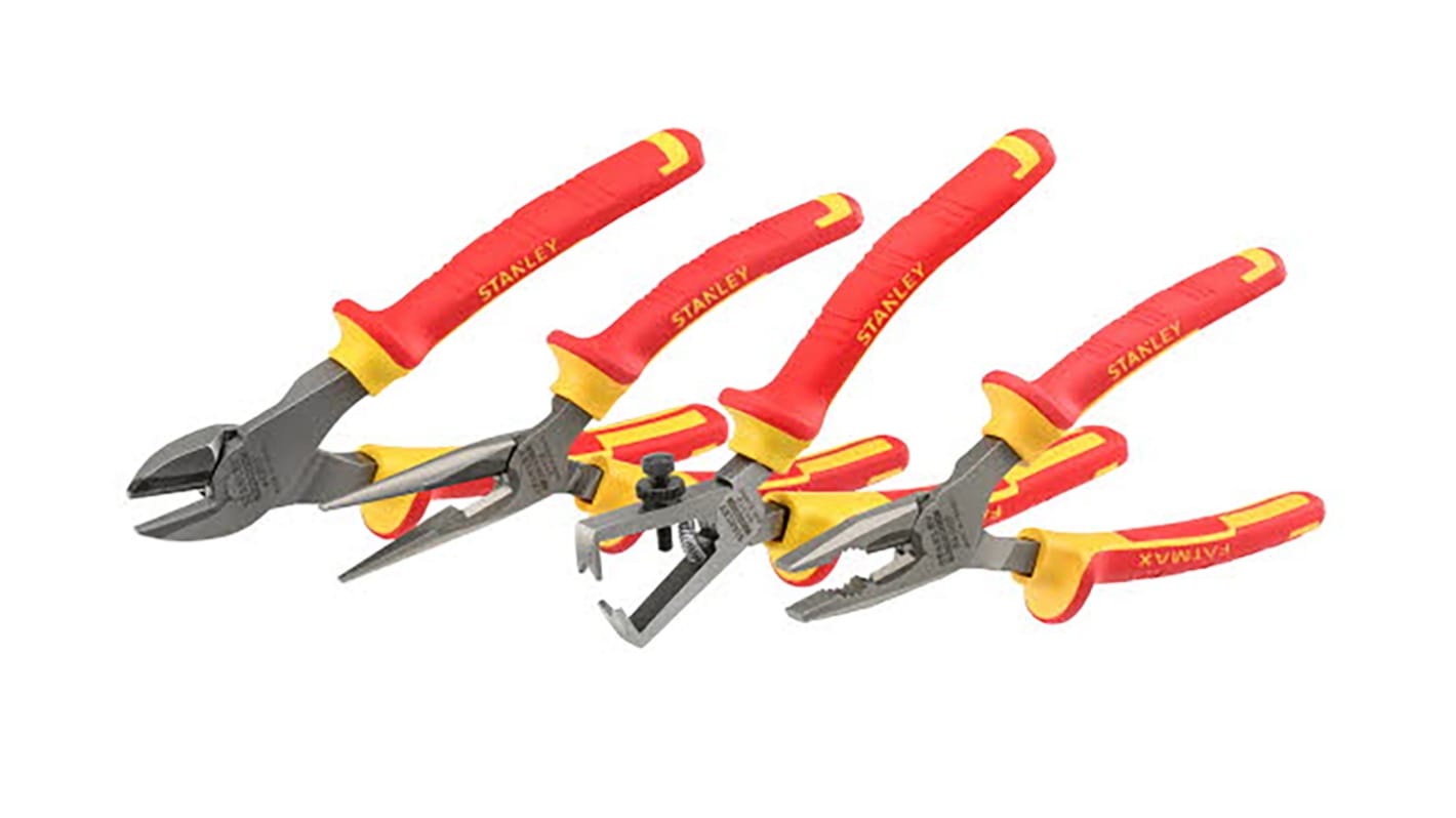 Stanley 4-Piece Plier Set, 185 mm Overall