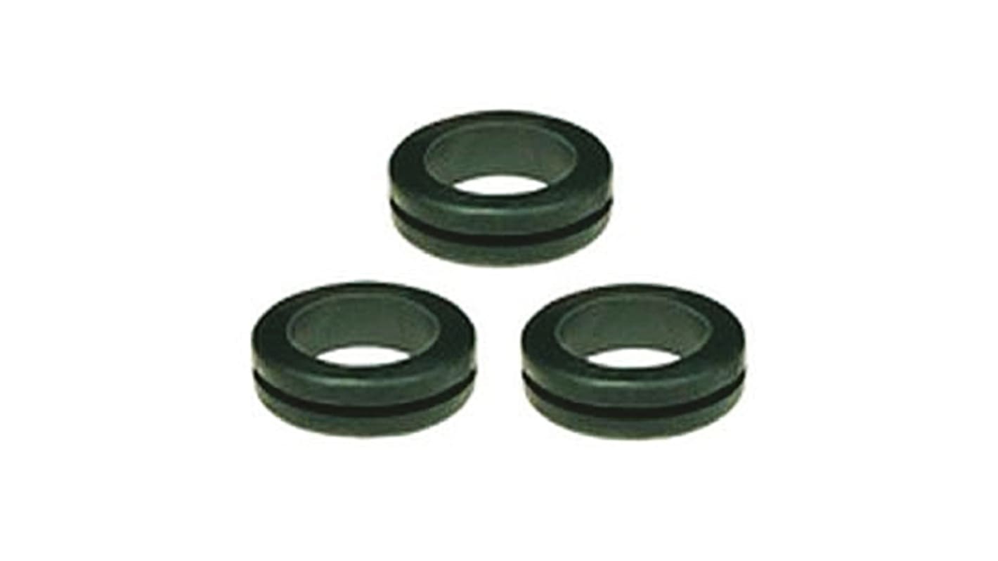 SES Sterling DK Black PVC 22mm Cable Grommet for Maximum of 14mm Cable Dia. 01070046010