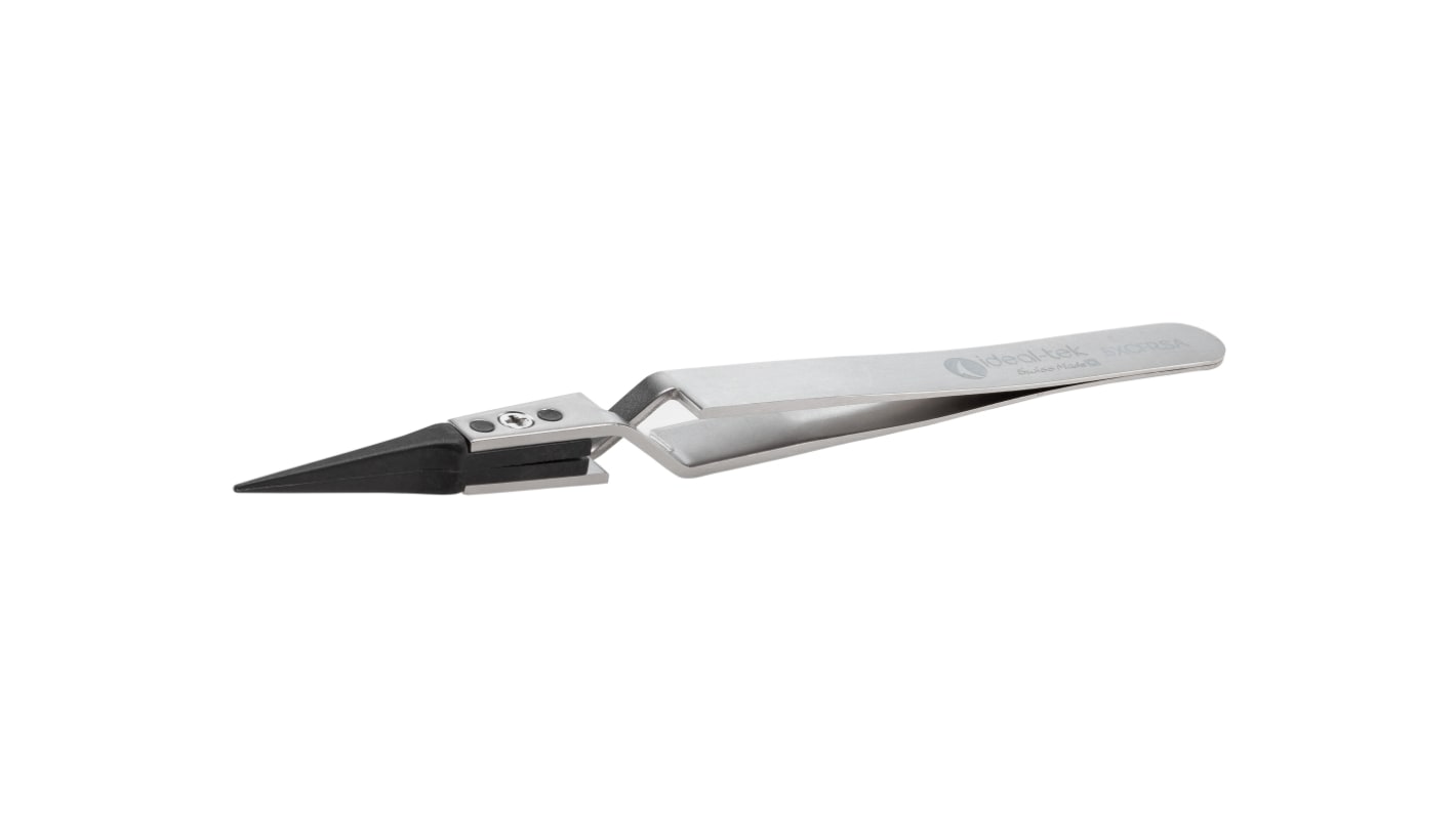 ideal-tek 130 mm, PA66/CF30 (Tip), Stainless Steel (Body), ESD Tweezers