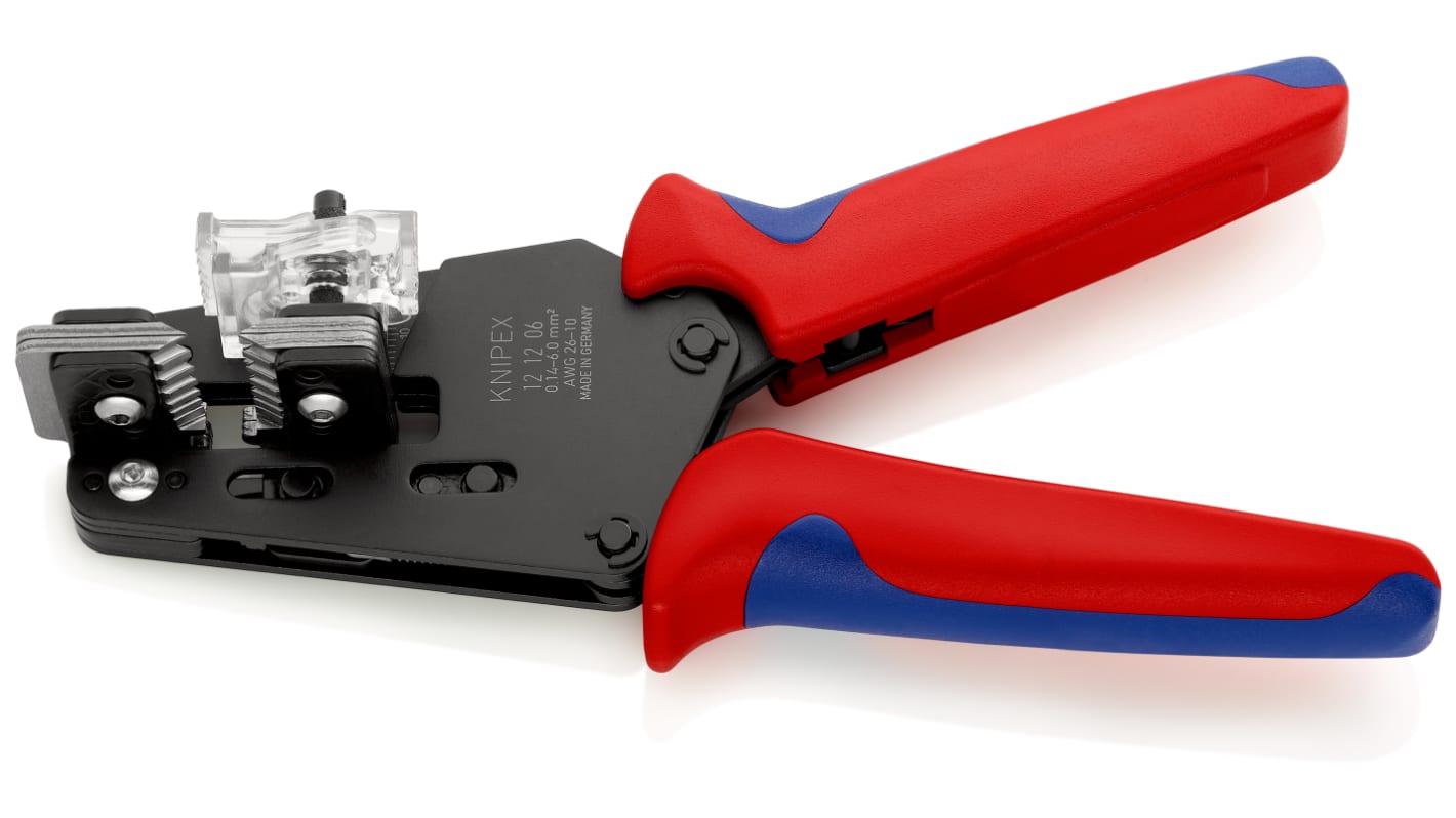 Knipex 12 12 06 Series Precision Insulation Stripper, 0.14mm Min, 6.0mm Max, 195 mm Overall