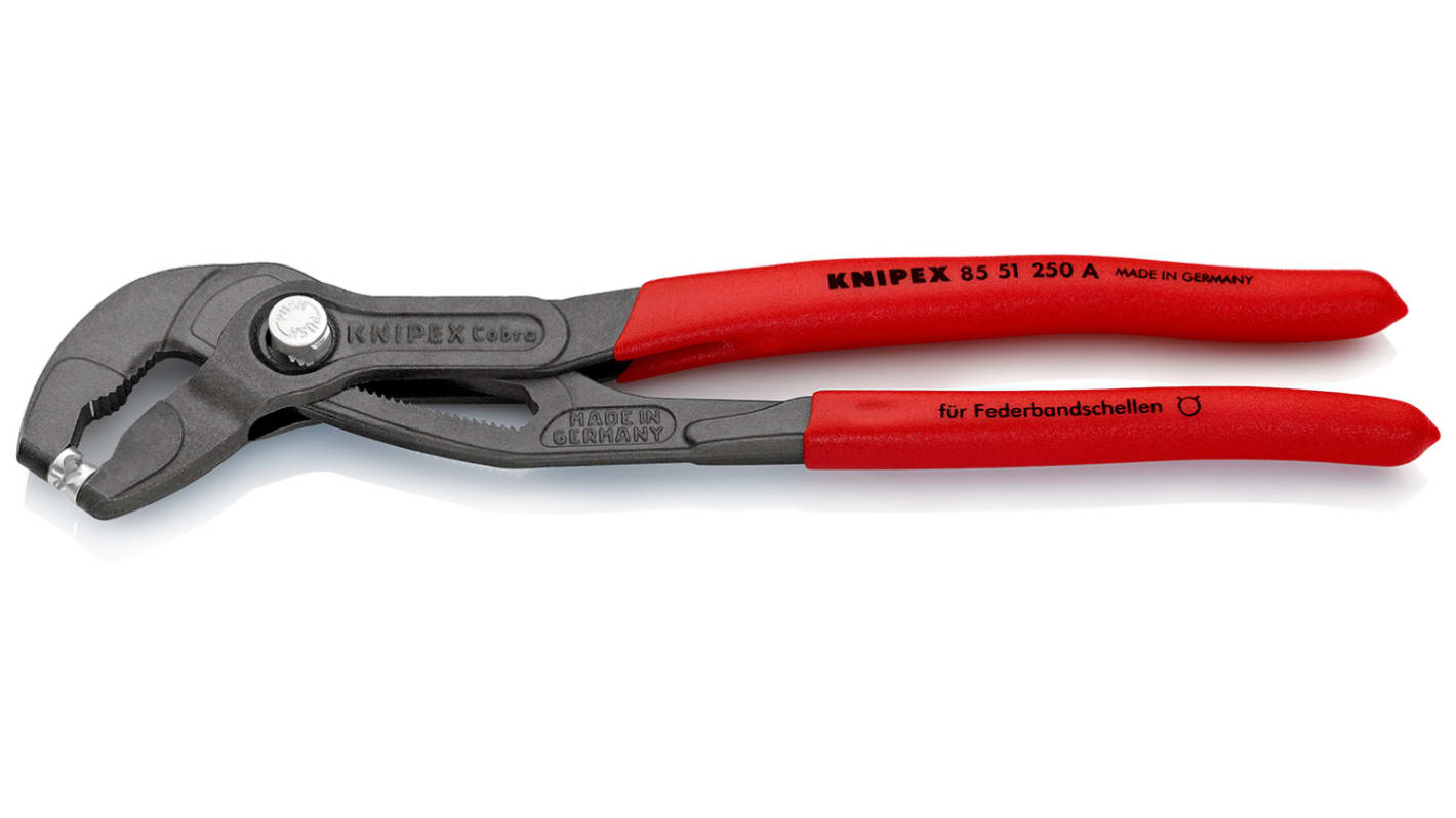 Pinces pour colliers de serrage Knipex, L. (hors tout) 250 mm, L. (mâchoire) 70mm, 1 pièce(s)