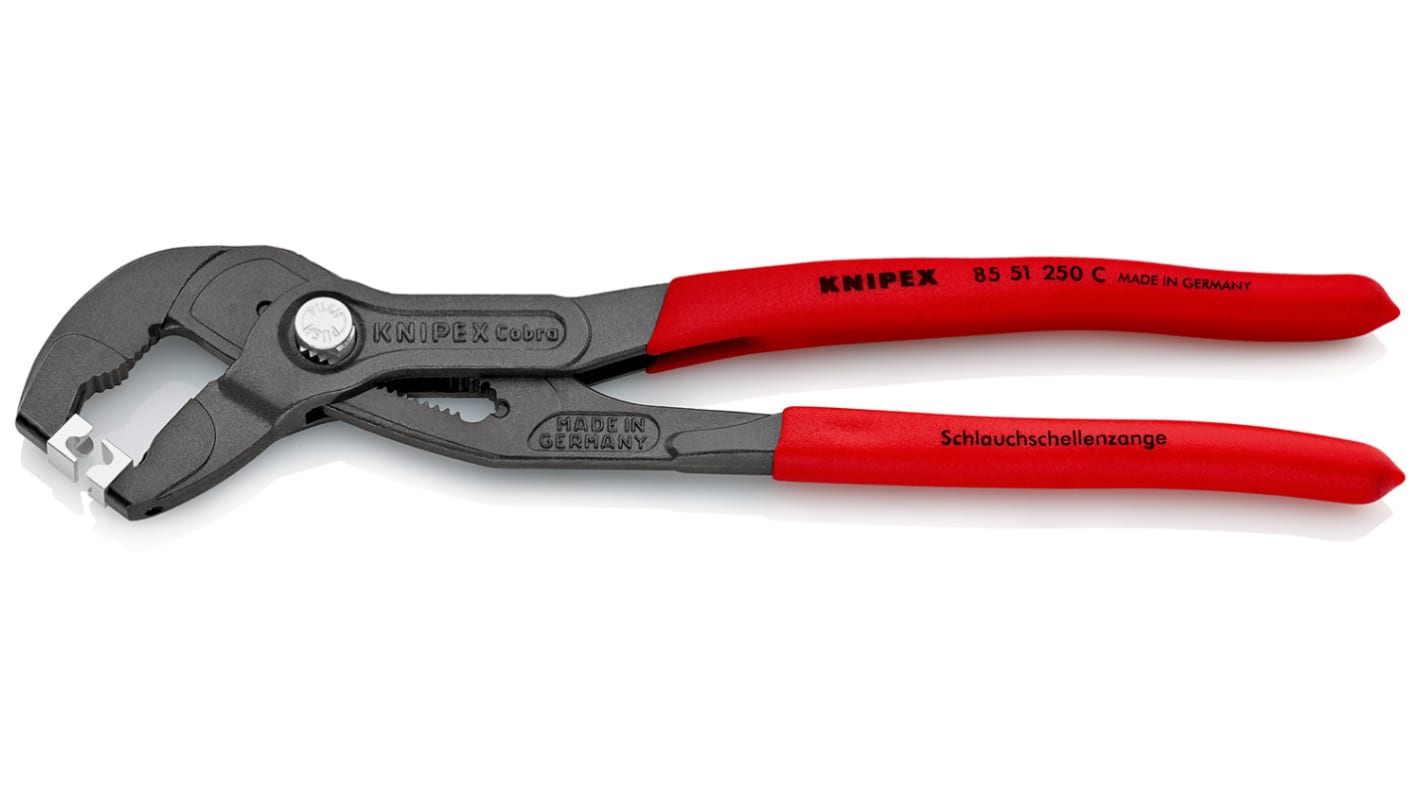 Knipex Schlauchschellenzange, gebogen 250 mm