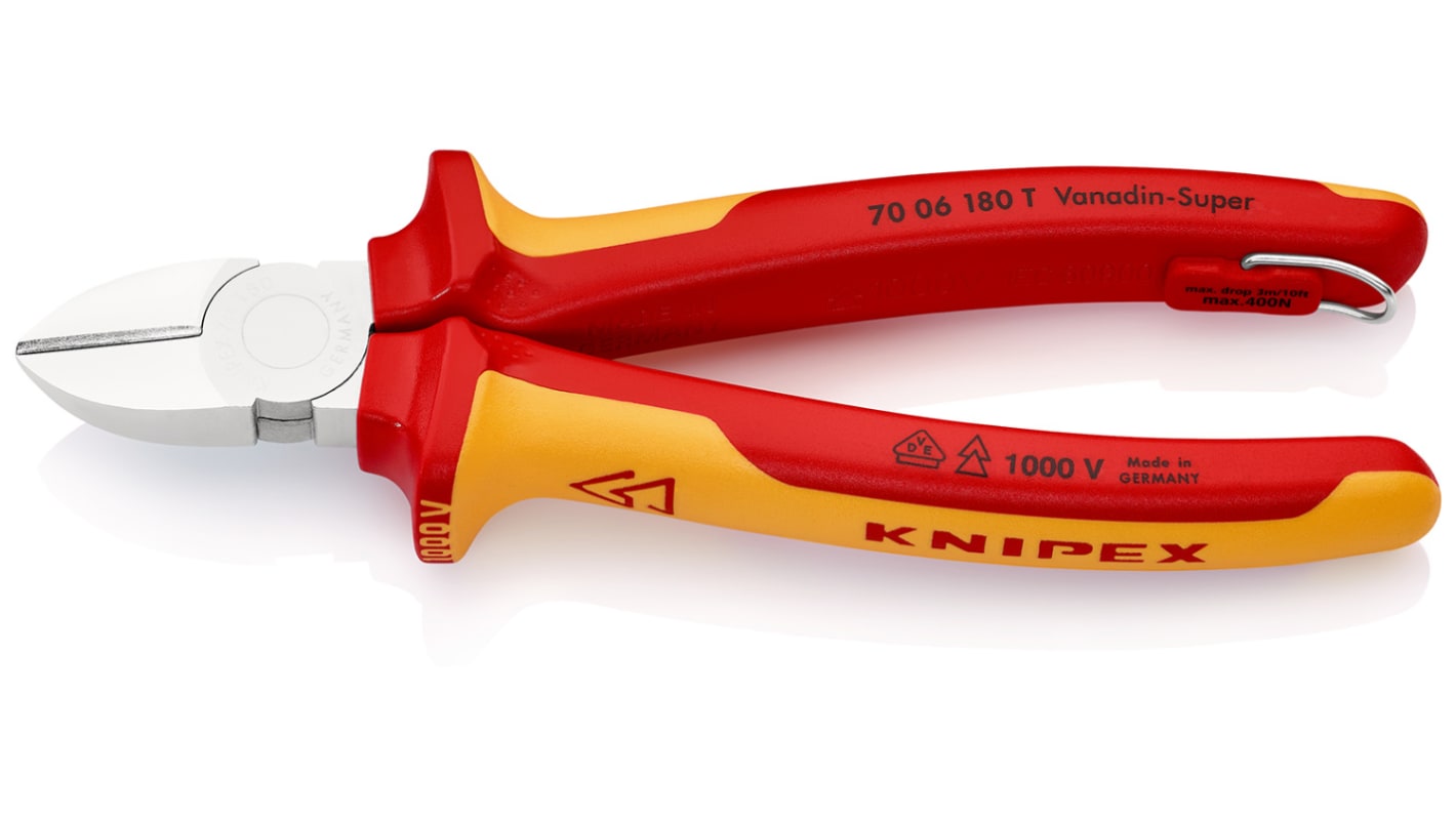 Knipex 70 06 180 T VDE/1000V Insulated Side Cutters