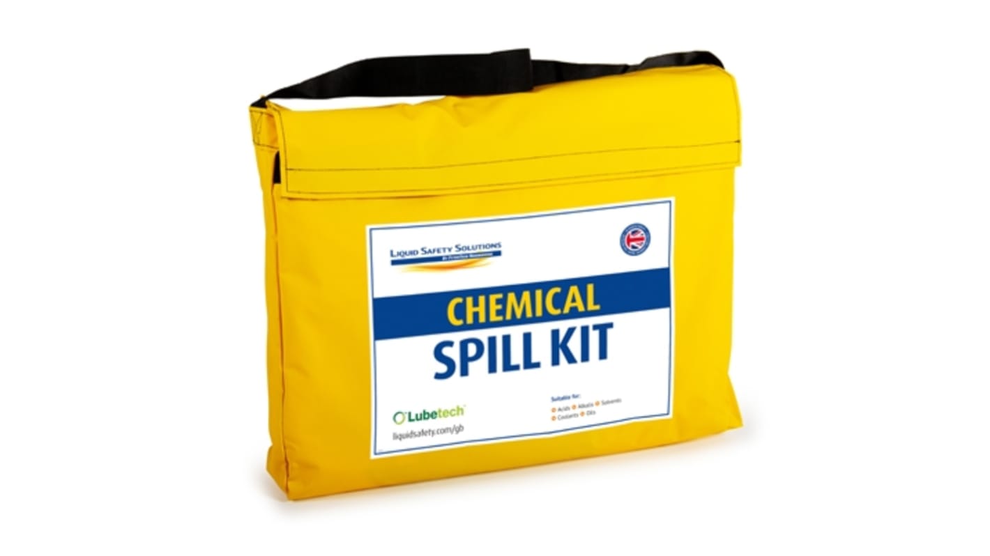 Lubetech, Spildsæt, 300 x 130 x 400 mm, Anvendelse: Kemisk Performance Spill Kit, Indeholder: 160 mm x 60 mm klare