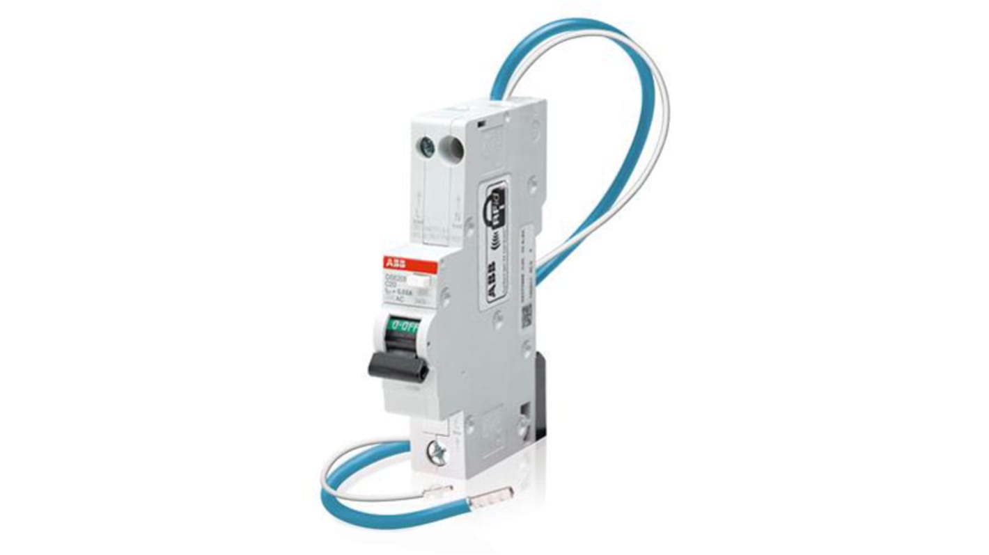 ABB 50A 1P+NP RCBO, 30mA B型剩余电流动作断路器, 230 → 240V, DSE201 M系列