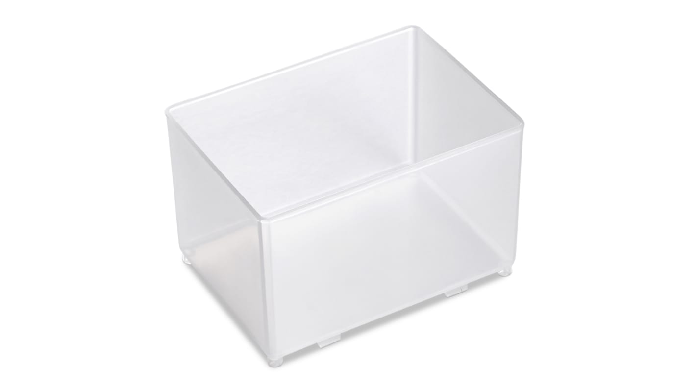 Compartimento Raaco de Polipropileno Transparente, 79mm x 109mm x 69mm