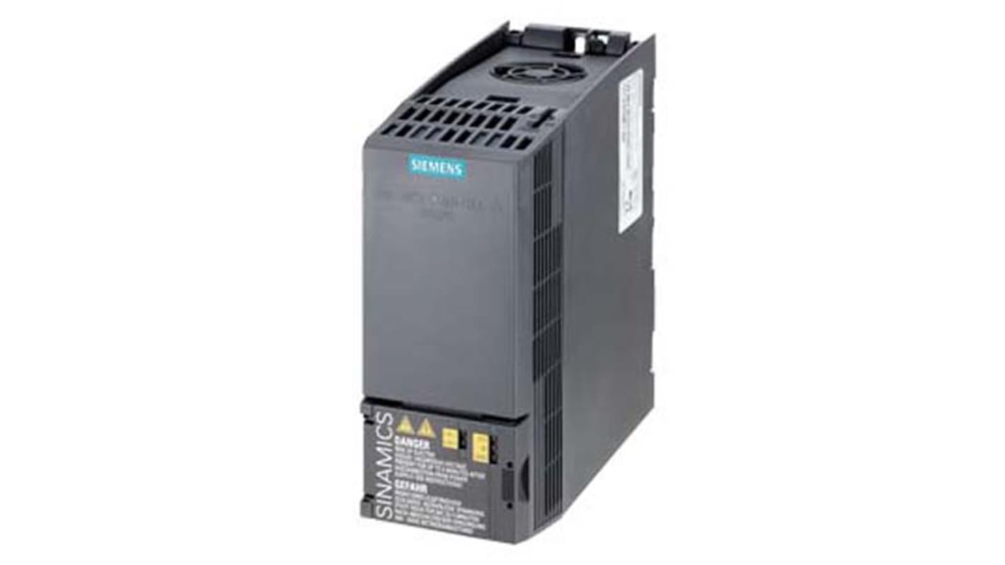 Siemens Inverter Drive, 0.37 kW, 3 Phase, 400 V ac, 1.9 A, 2.3 A, SINAMICS G120C Series