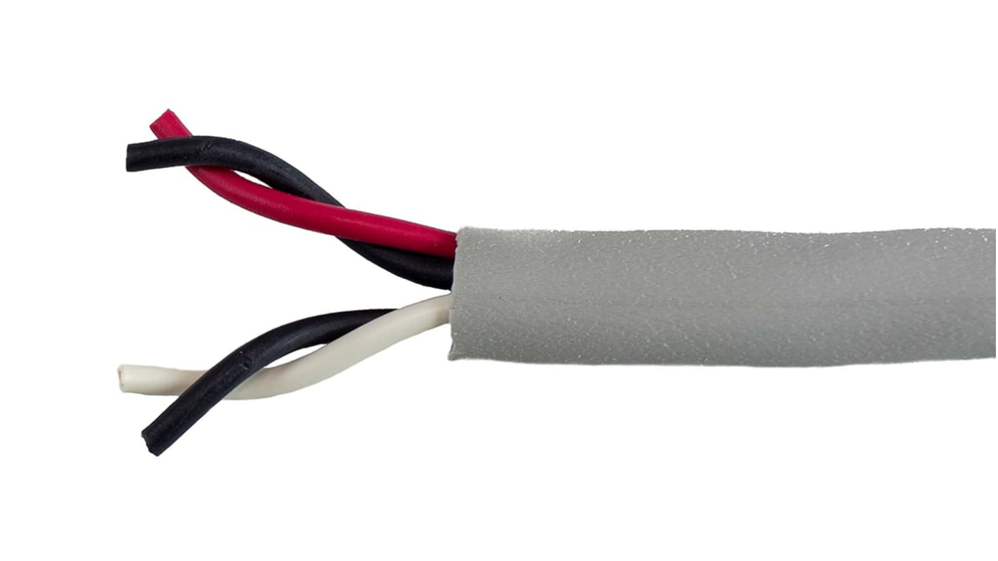 Alpha Wire Ecogen Ecocable Mini Series Data Cable, 2 Pairs, 4 Cores, 0.09 mm², Unscreened, 28 AWG, 30m, None Shield