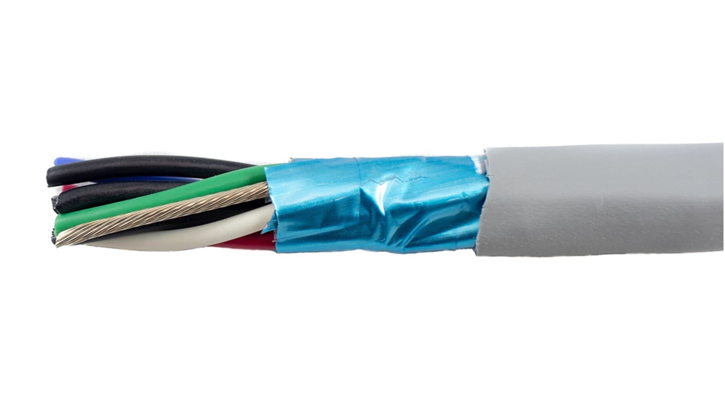 Alpha Wire Ecogen Ecocable Mini Series Data Cable, 4 Pairs, 8 Cores, 0.24 mm², Screened, 24 AWG, 305m, Screened Shield