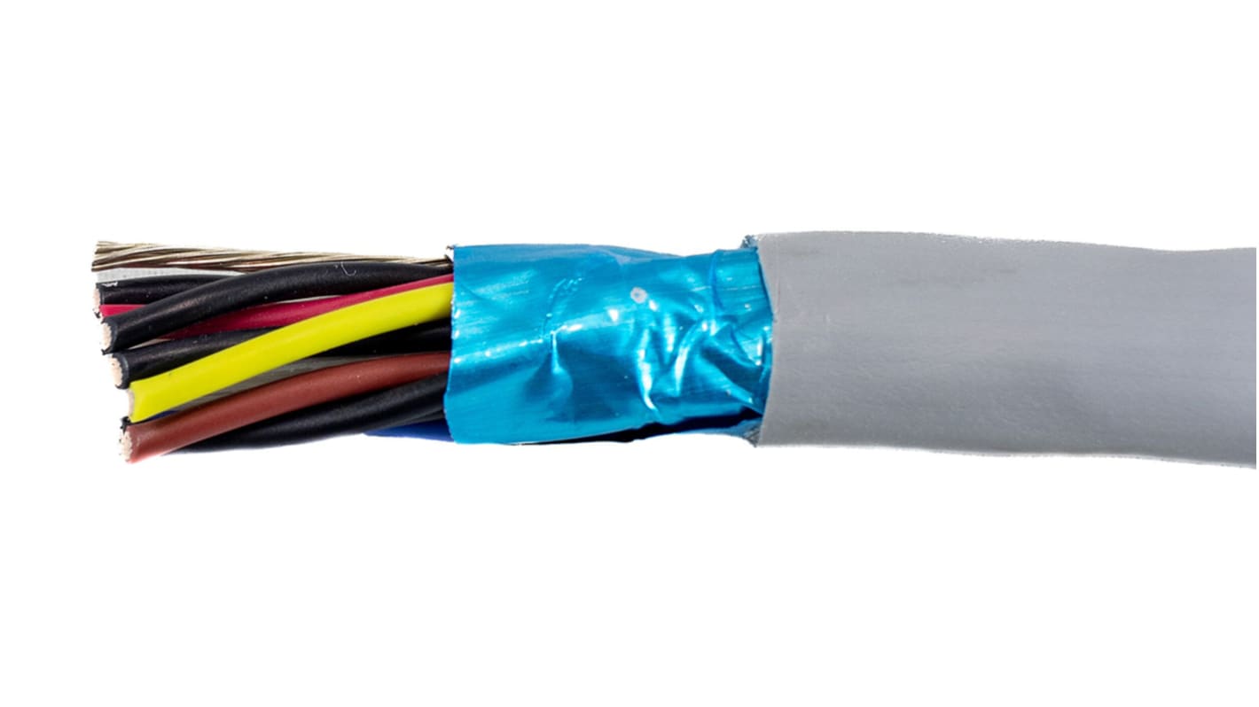 Alpha Wire Ecogen Ecocable Mini Series Data Cable, 6 Pairs, 12 Cores, 0.24 mm², Screened, 24 AWG, 30m, Screened Shield