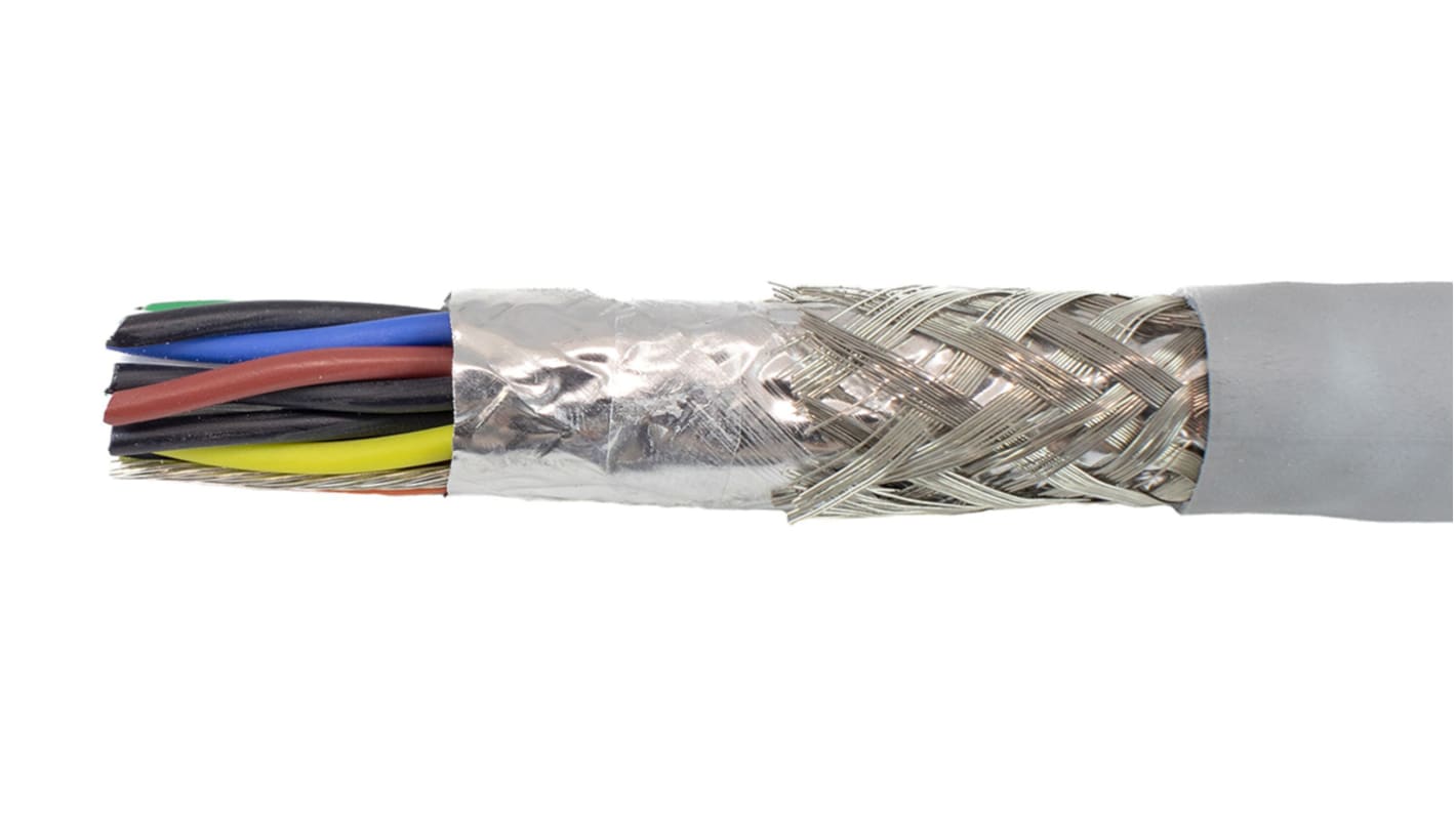 Câble de données Alpha Wire, 8 paires, 16x 0,24 mm² 24 AWG, Blindé, 30m