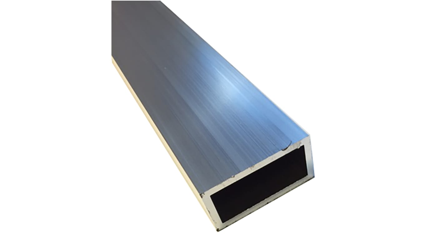 Rectangular Aluminium Metal Tube, 60 x 40mm OD, 56 x 36mm ID, 1m L, 60mm W, 40mm H, 2mm Thickness