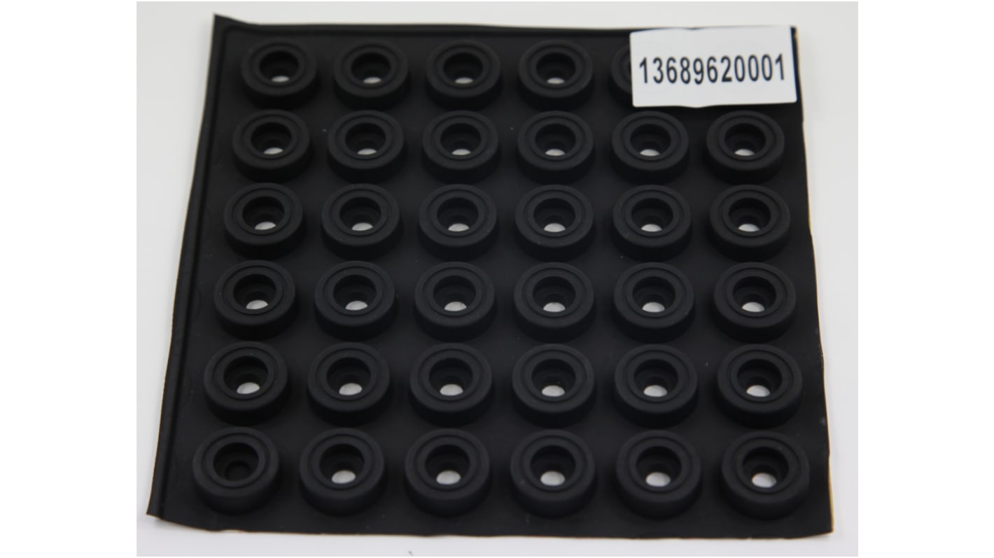 RS PRO Rubber Feet for Use with Extruded Aluminium Enclosures, 20 x 7.3mm