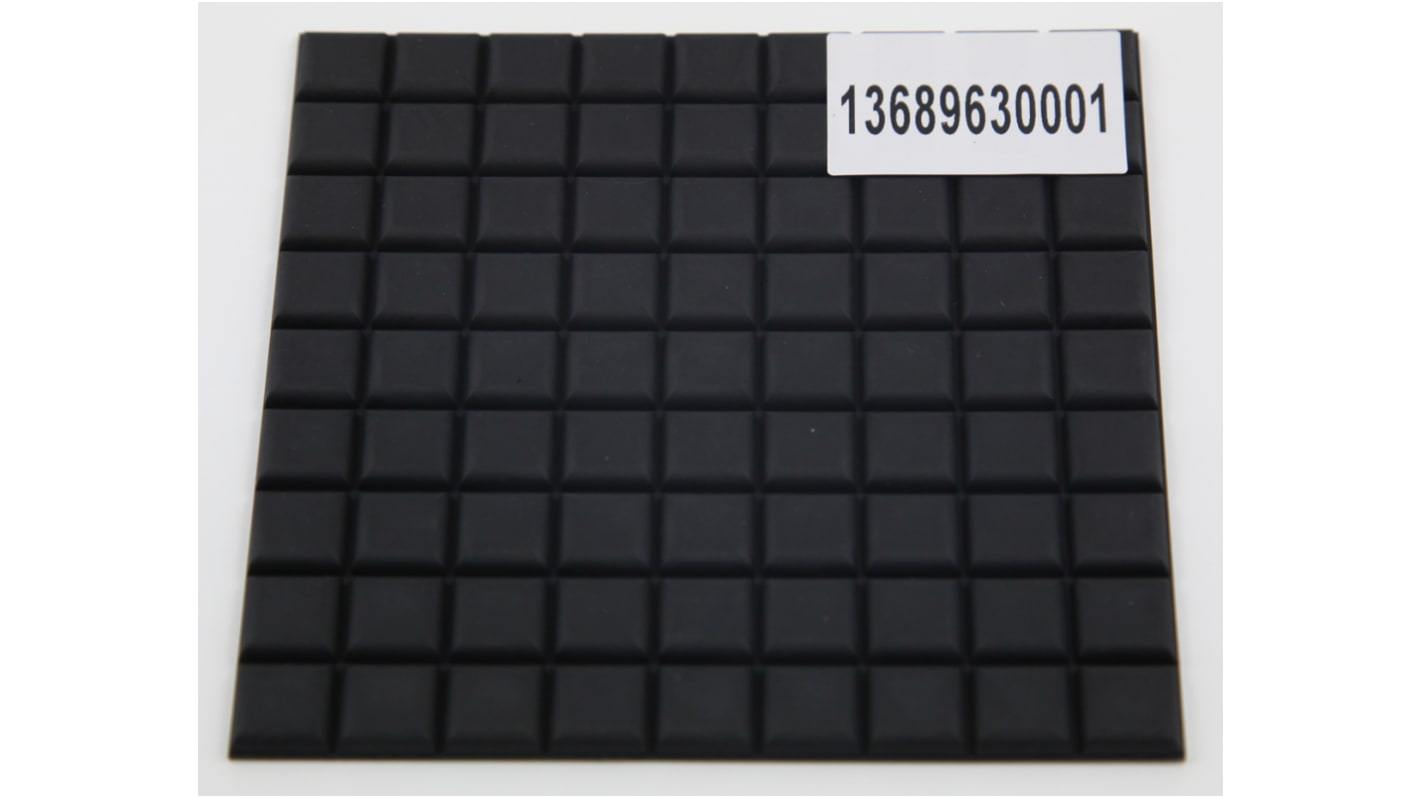 RS PRO Rubber Feet for Use with Extruded Aluminium Enclosures, 12.5 x 12.5 x 3.2mm