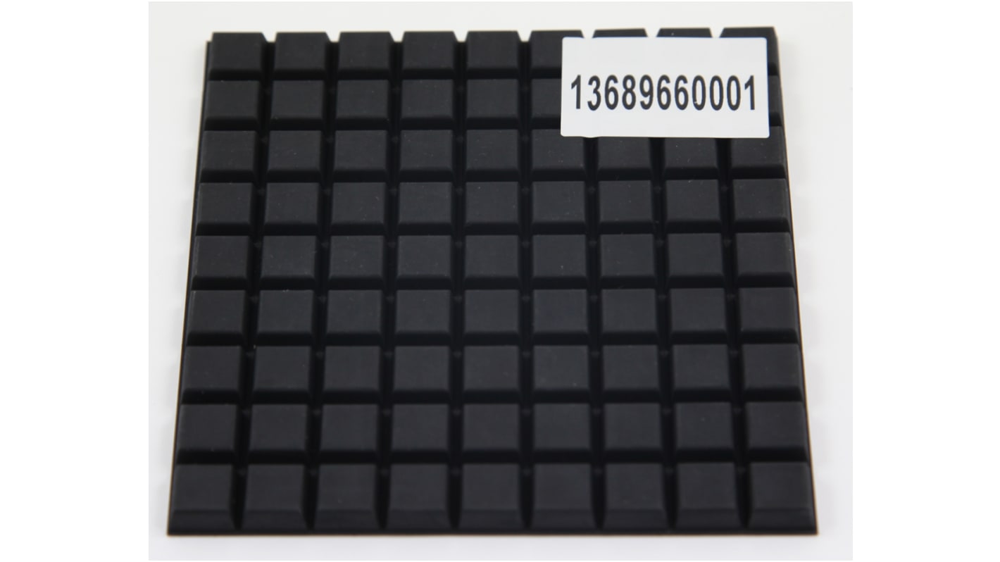 RS PRO Rubber Feet for Use with Extruded Aluminium Enclosures, 12.5 x 12.5 x 6mm