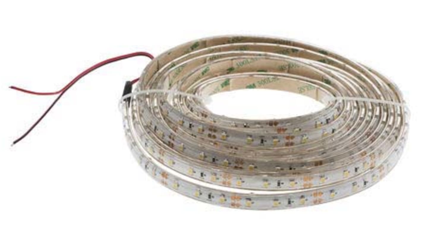 RS PRO LED-Streifen 2700 → 3200K, Weiß, 5m x 10mm 24V 60LEDs/M IP65