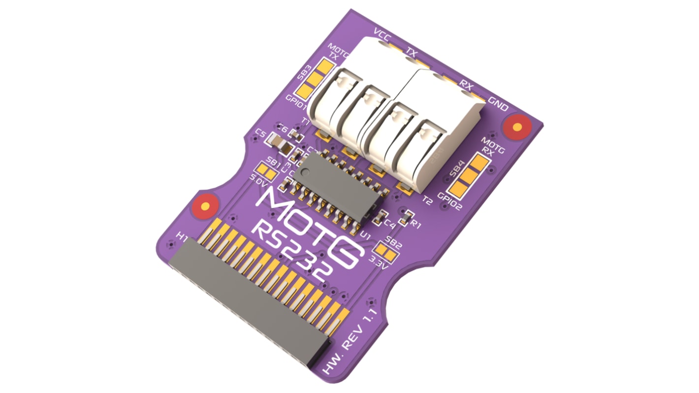 4D Systems MOTG-RS232 , Display interface sæt til Gen4 LCD-displaymoduler RS232, UART MOTG RS-232 Add-On Module for