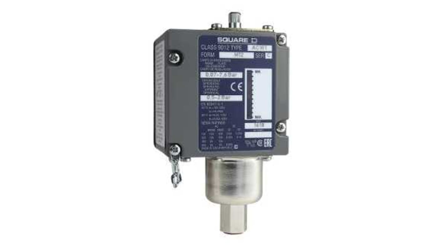 Telemecanique Sensors Pressure Switch, 0.07bar Min, 5.2bar Max, 1CO Output