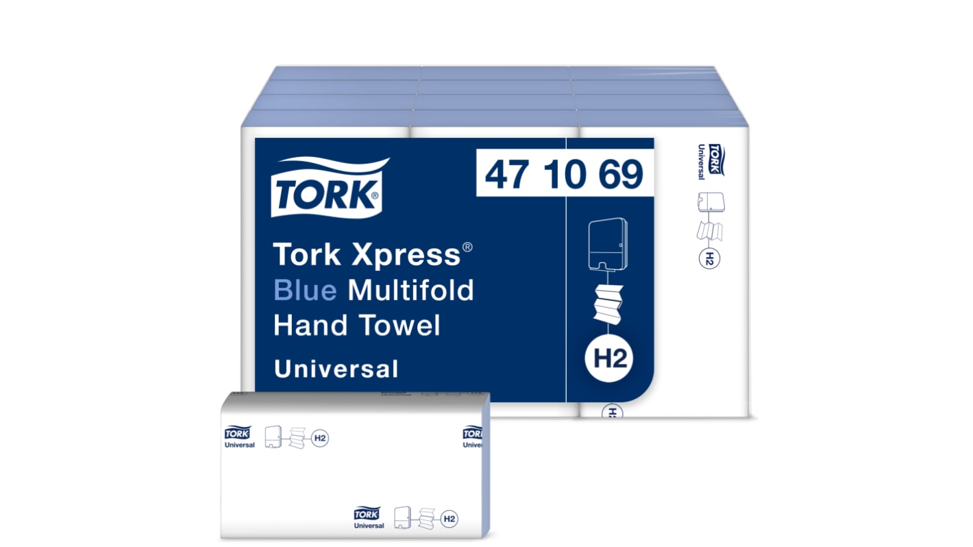 Tork Xpress Folded Blue Paper Towel, 81 x 213 (Folded)mm, 250 Sheets