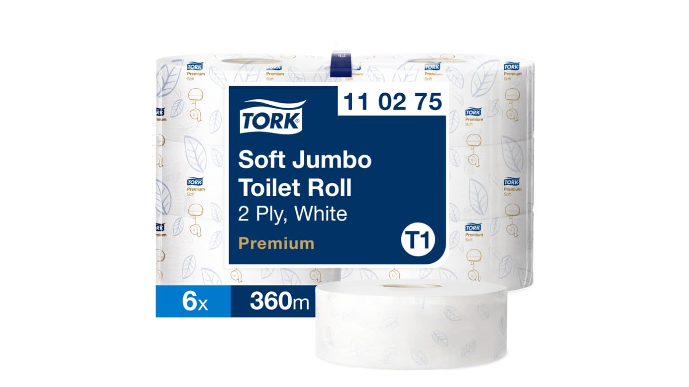 Tork 6 rolls of 1800 Sheets Toilet Roll, 2 ply