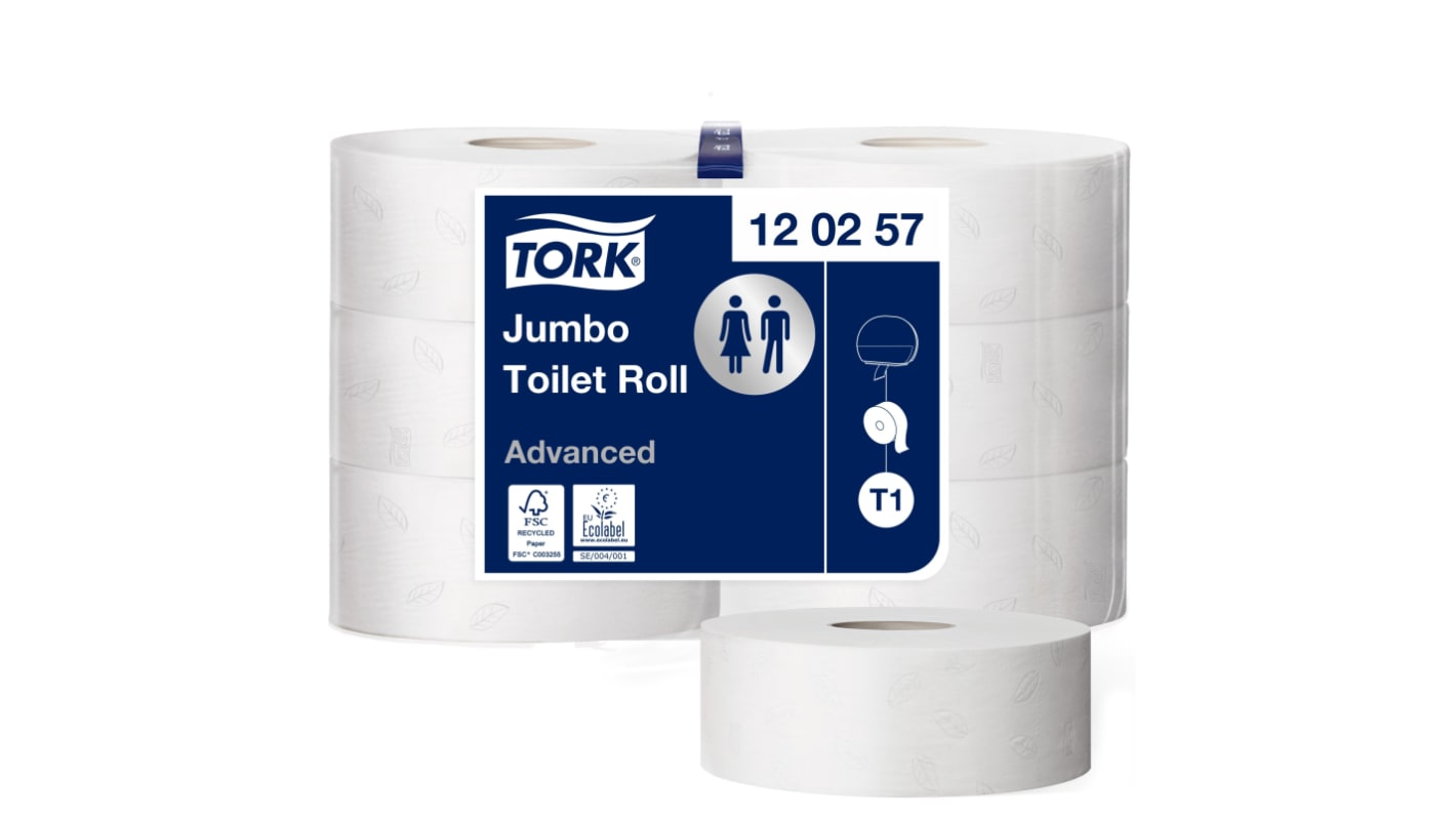 Tork 6 rolls of 1800 Sheets Toilet Roll, 2 ply