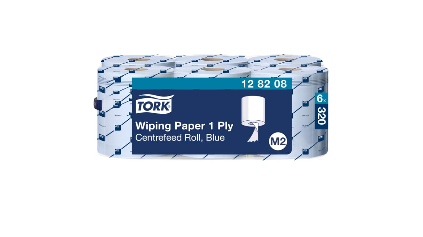 Tork Wiping Paper Papierhandtuch Rolle Blau, 320 m x 200mm