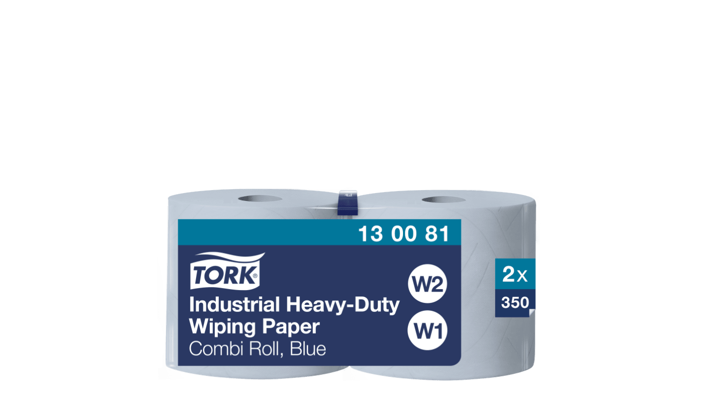 Essuie-tout Tork Industrial Heavy-Duty Wiping Rouleau Bleu, 350 essuie-touts
