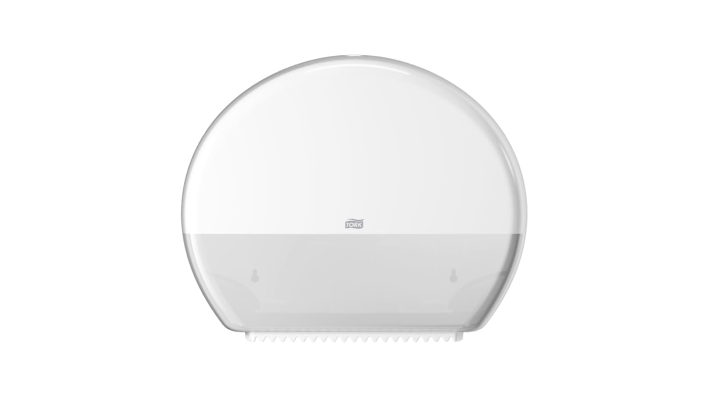 Tork White Plastic Toilet Roll Dispenser, 133mm x 360mm x 437mm