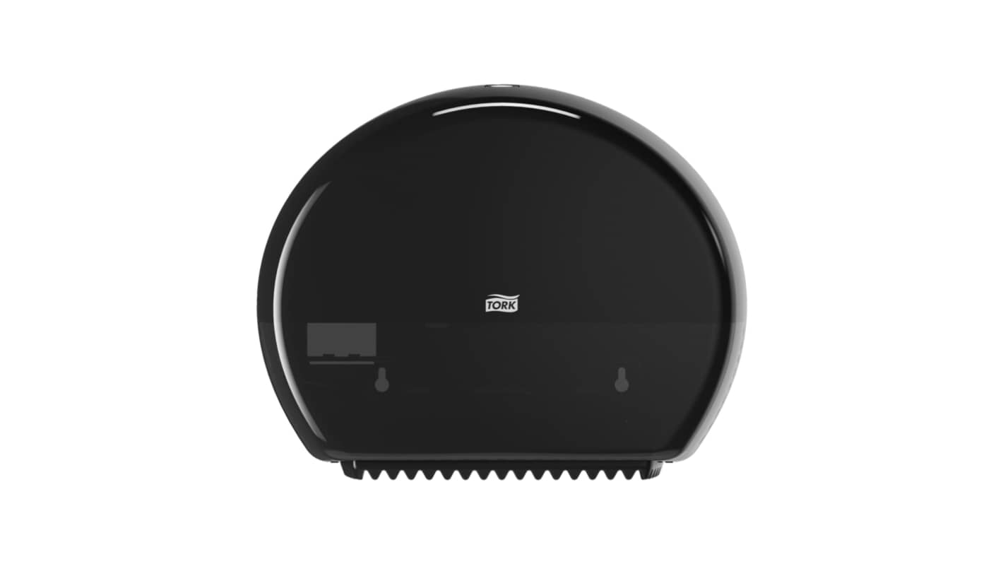 Tork Kunststoff Toilettenpapierhalter Einfach, Schwarz, 132mm x 275mm x 345mm, Toilet Roll Dispenser