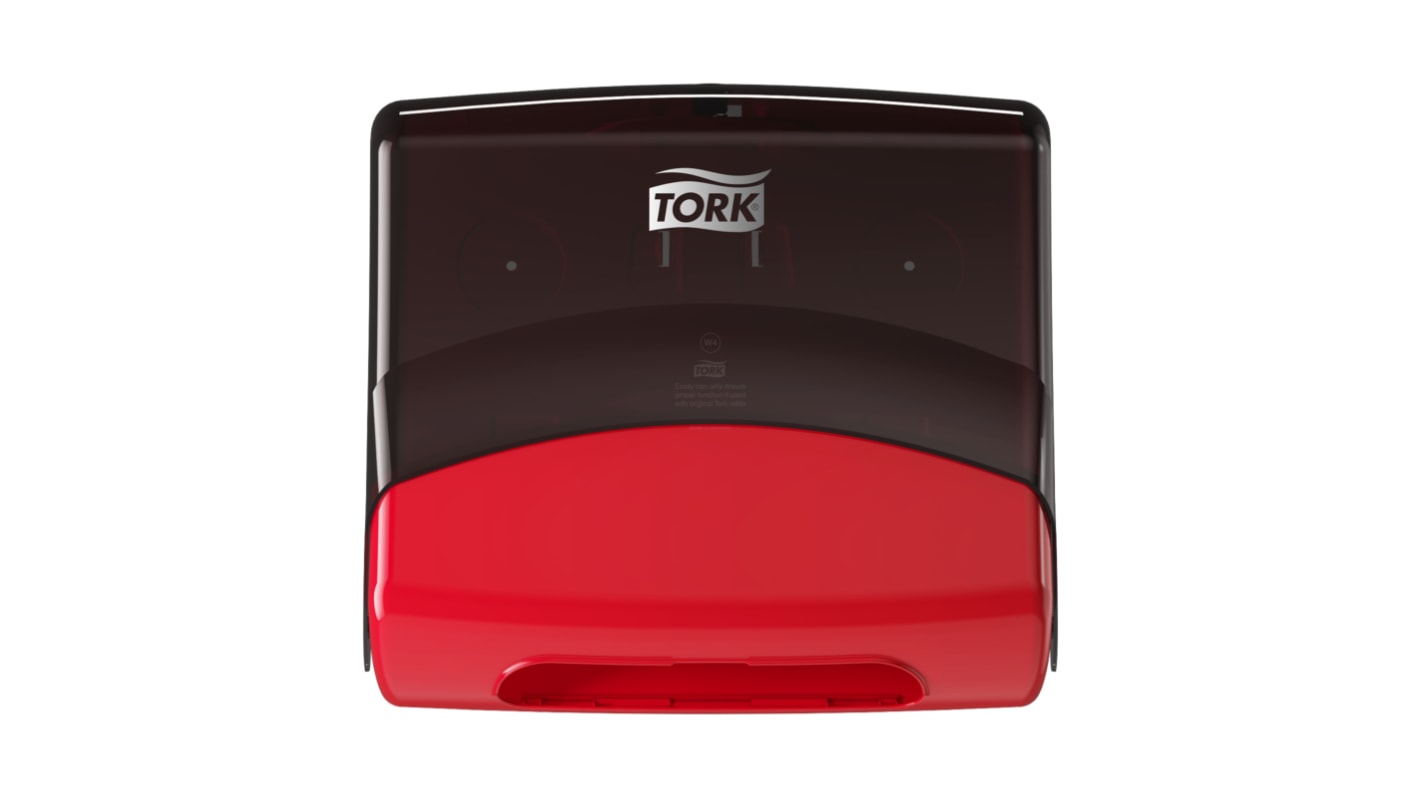 Dispenser asciugamano Tork, in Plastica Rosso Folded, Montaggio a parete Sì